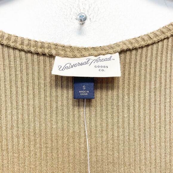 Universal Thread Women's Ribbed Drop Waist Knit Midi Slip Dress Brown Size Small - Picture 5 of 6